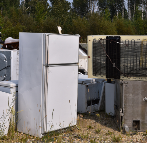 Old Refrigerator and Freezer